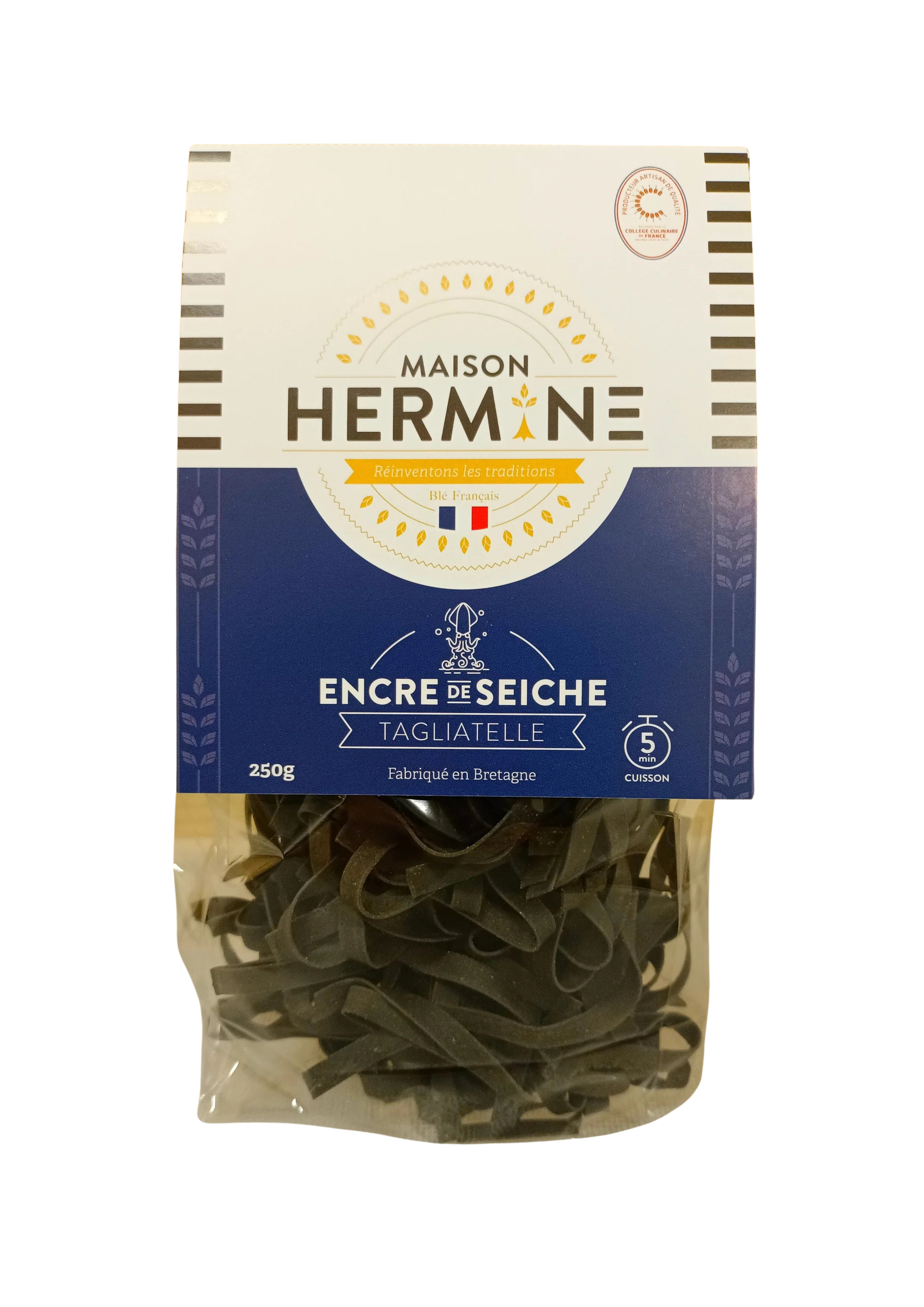 Tagliatelle Encre de Seiche 250 g - Maison Hermine