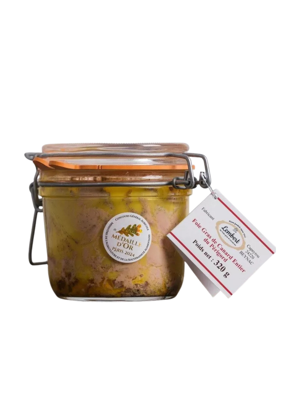 Foie gras de pato entero 320 g - Maison Lembert 