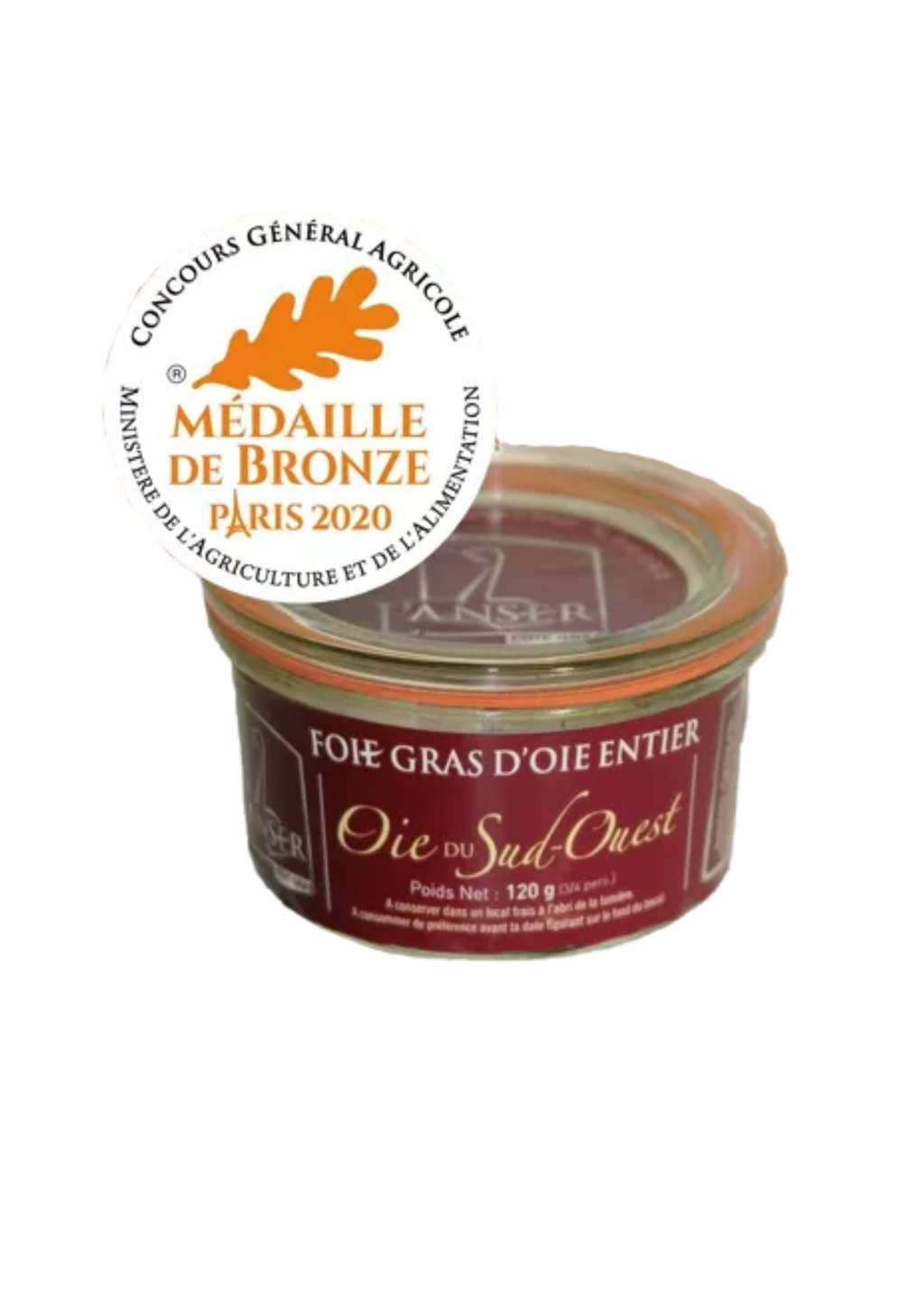 Foie gras de oca entero 120g - L'Anser