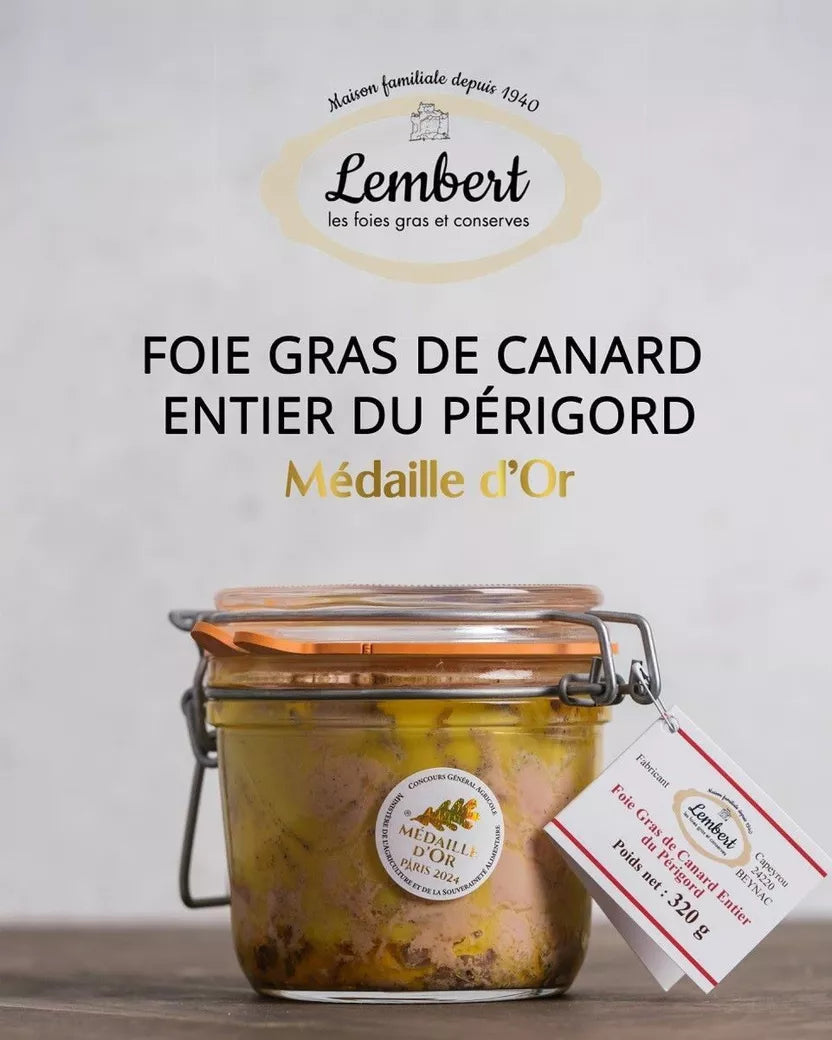 Foie gras de canard entier 190g - Maison Lembert