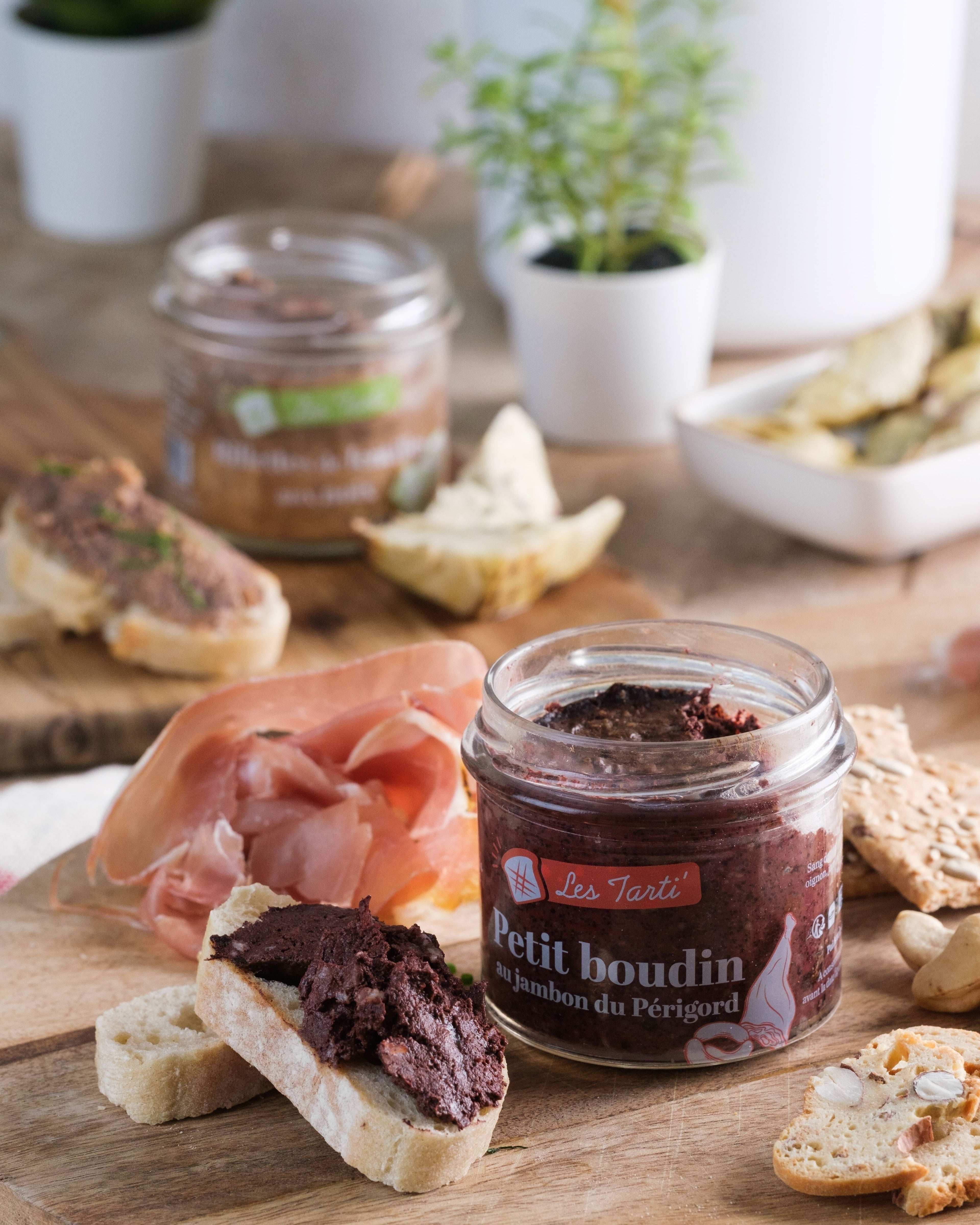 Morcilla untable y jamón curado del Périgord - Maison Lembert 