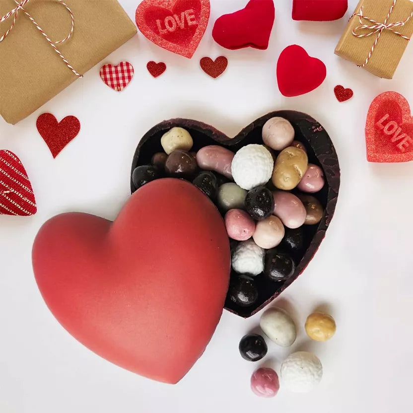 Corazón de chocolate 3D (73% chocolate) con relleno - CHOCODIC