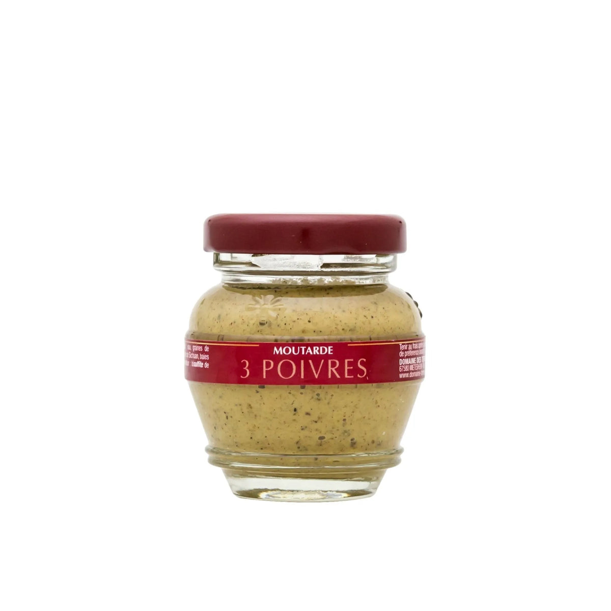 Moutarde aux Trois Poivres 55g - Domaine des Terres Rouges