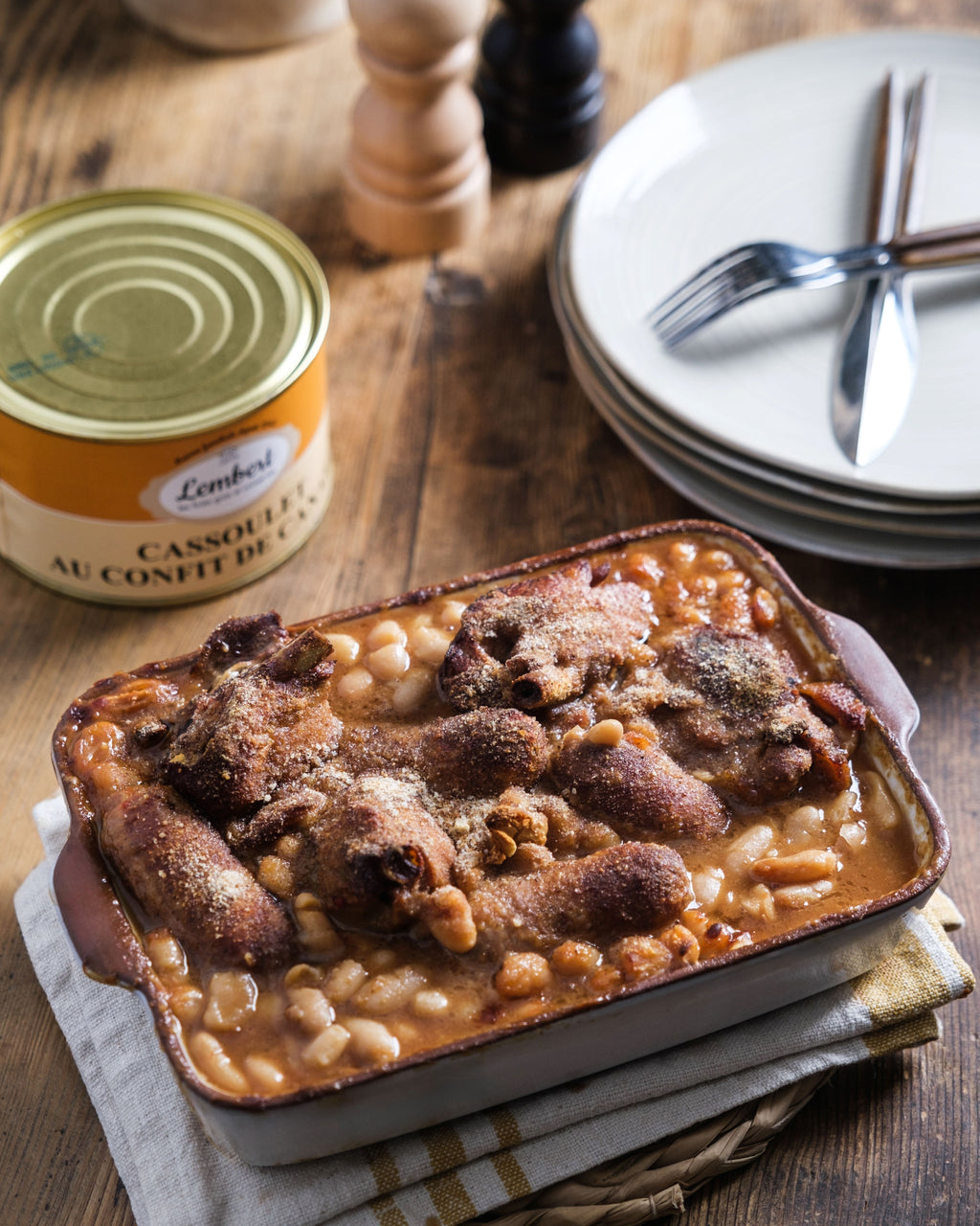 Cassoulet au confit de canard 800 g - Maison Lembert