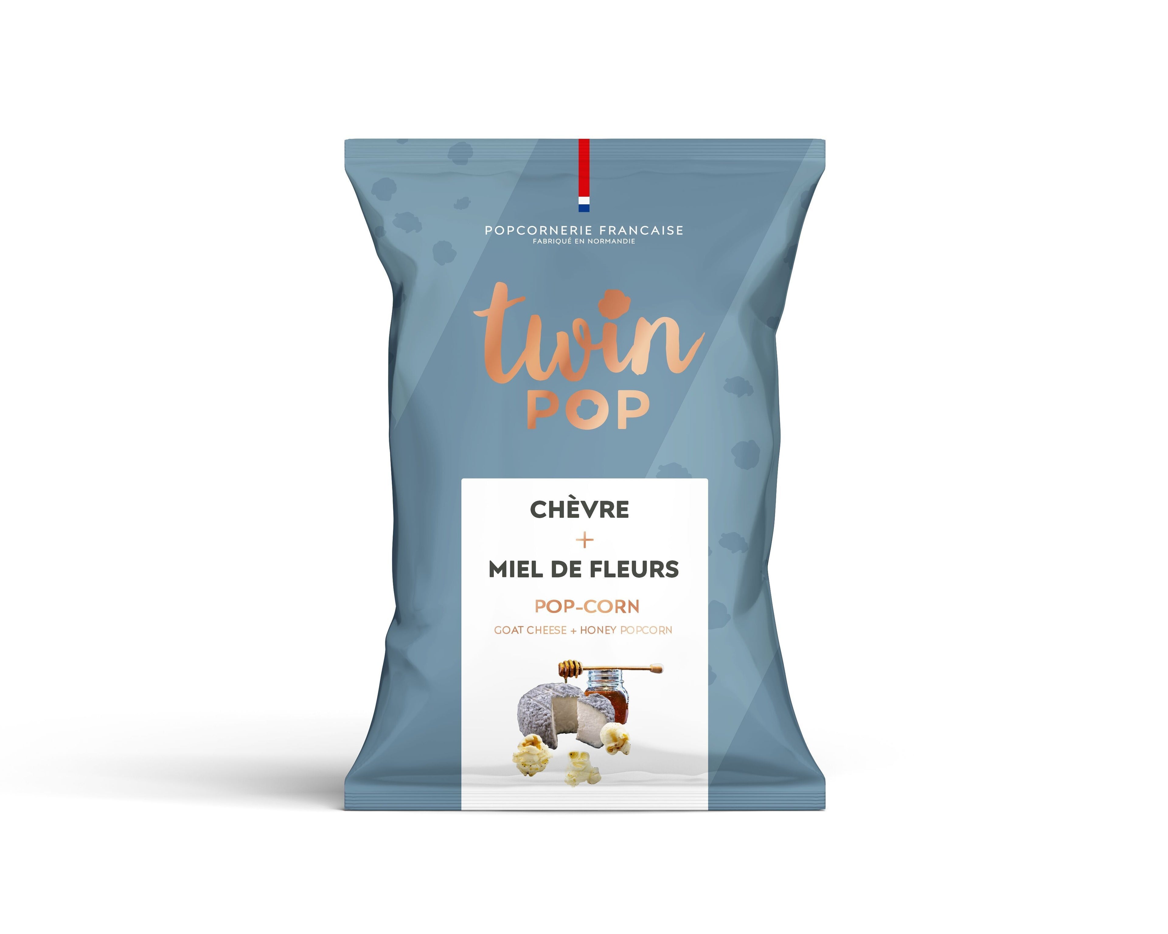 Pop Corn - Grand format- Chèvre + Miel de Fleurs 70g- Twin Pop