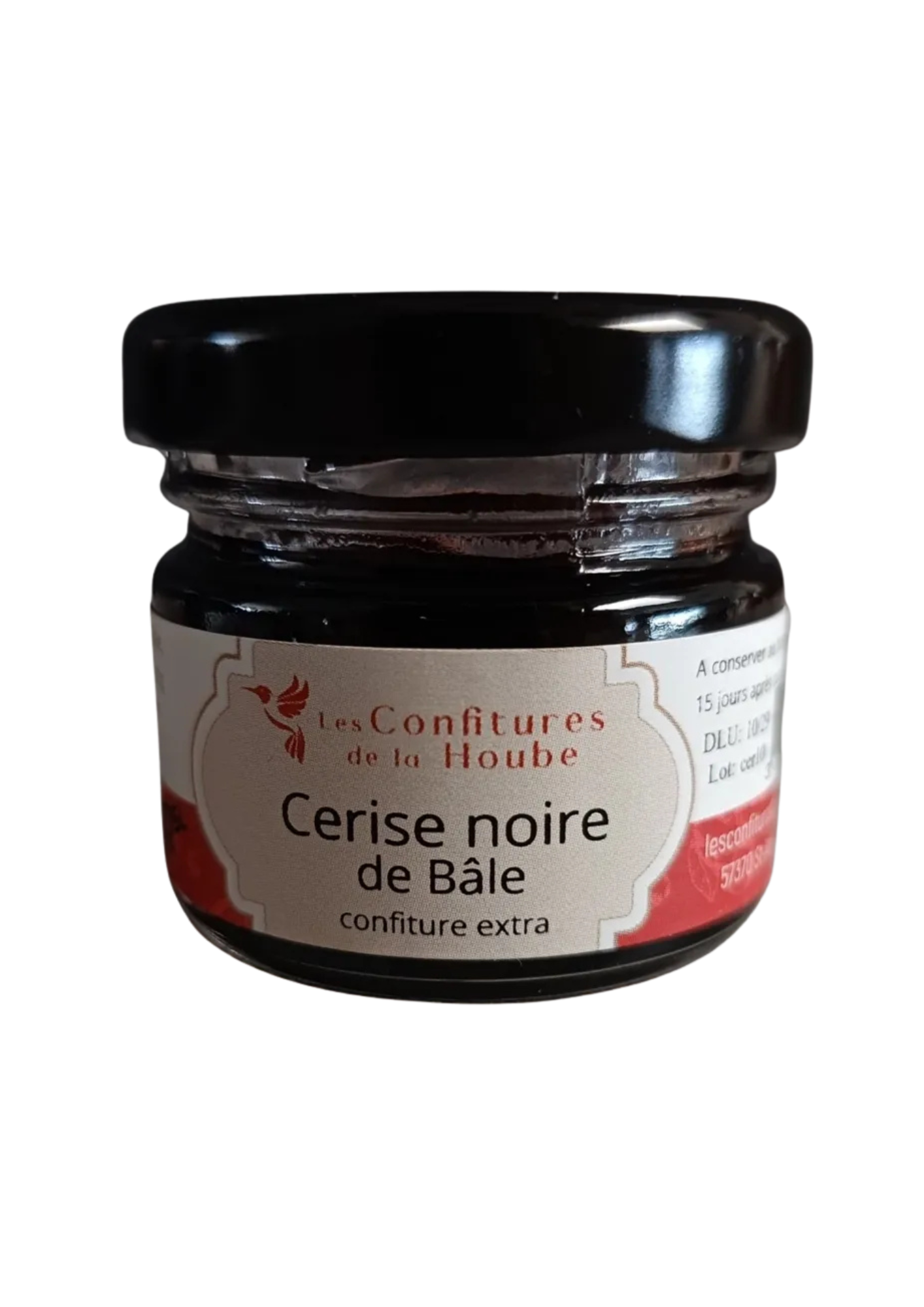 Mini-Confiture Cerise Noire de Bâle 28g- Les Confitures de la Hoube