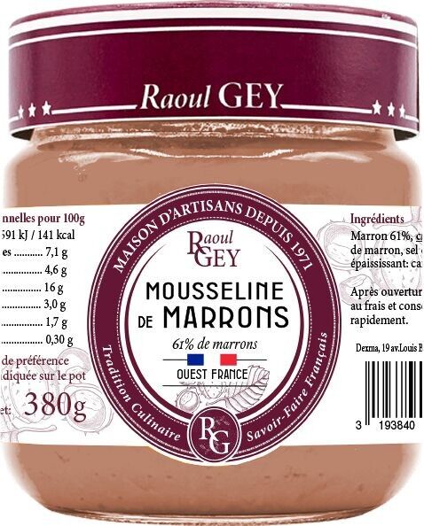 Mousseline de Marrons - Maison Raoul GEY
