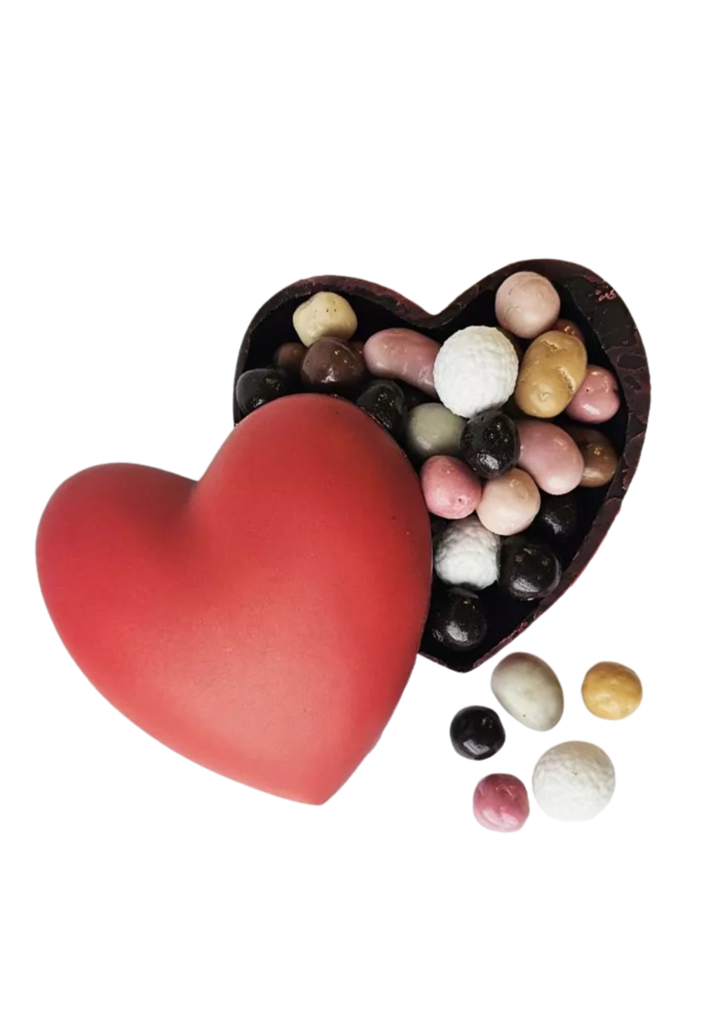 Corazón de chocolate 3D (73% chocolate) con relleno - CHOCODIC