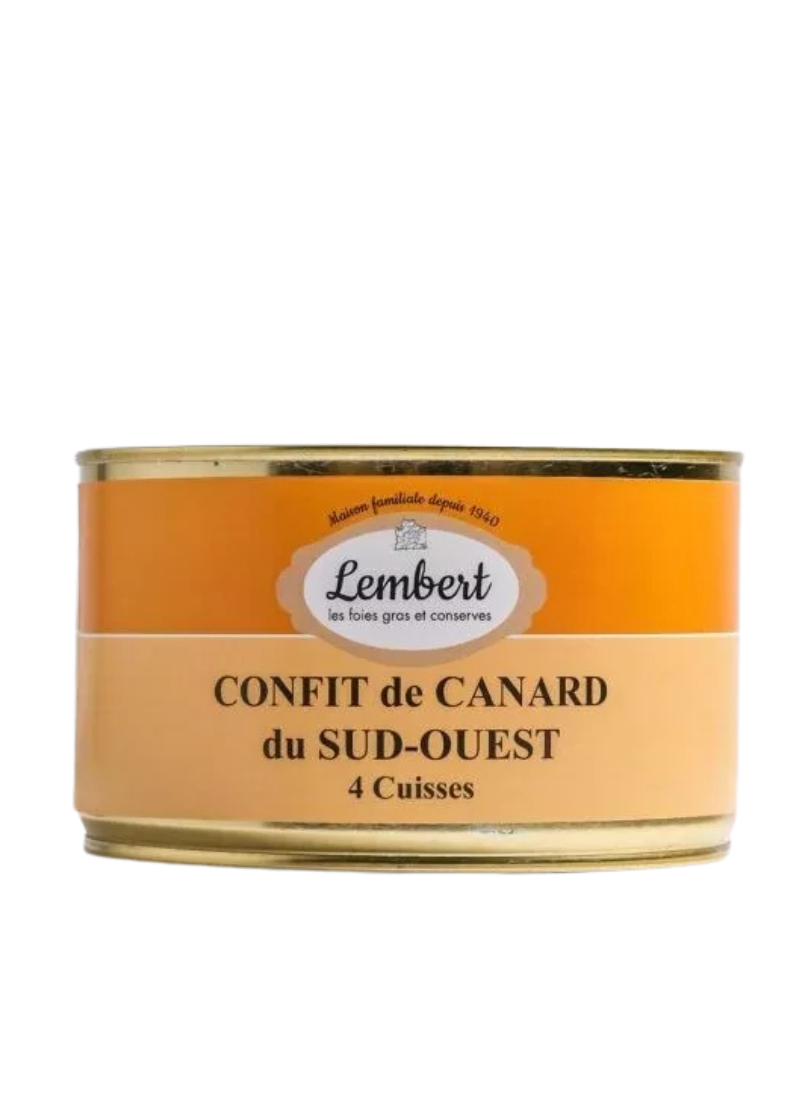 Confit de pato (4 patas, 1400g) - Maison Lembert 