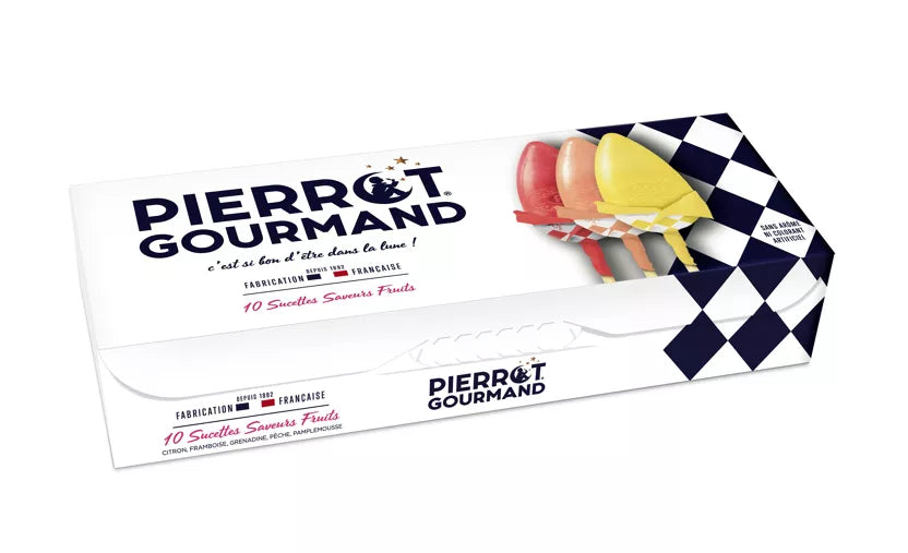 Caja de 10 piruletas con sabor a frutas - Pierrot Gourmand