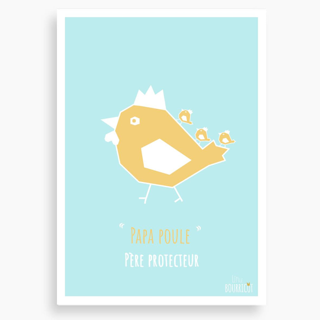 Petites cartes expressions FR - Papa Poule - Little Bourricot