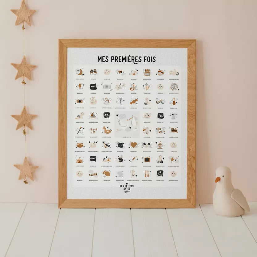 Affiche "Mes Premières fois"  + tampon - Les Petites Dates