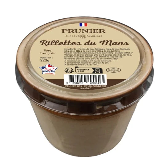 Rillettes du Mans 220g- Maison Prunier