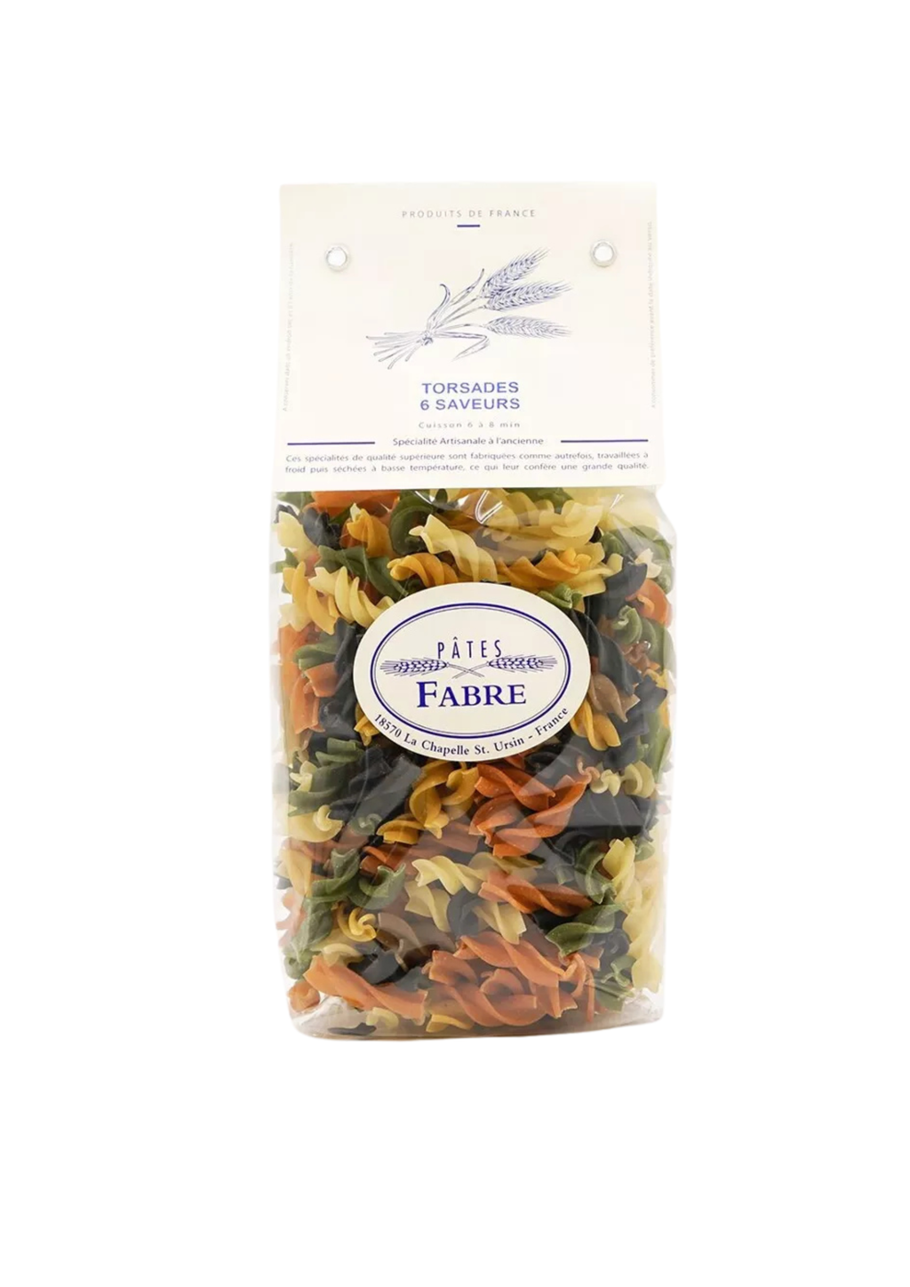 Pâtes Torsade 6 Saveurs - Fabre