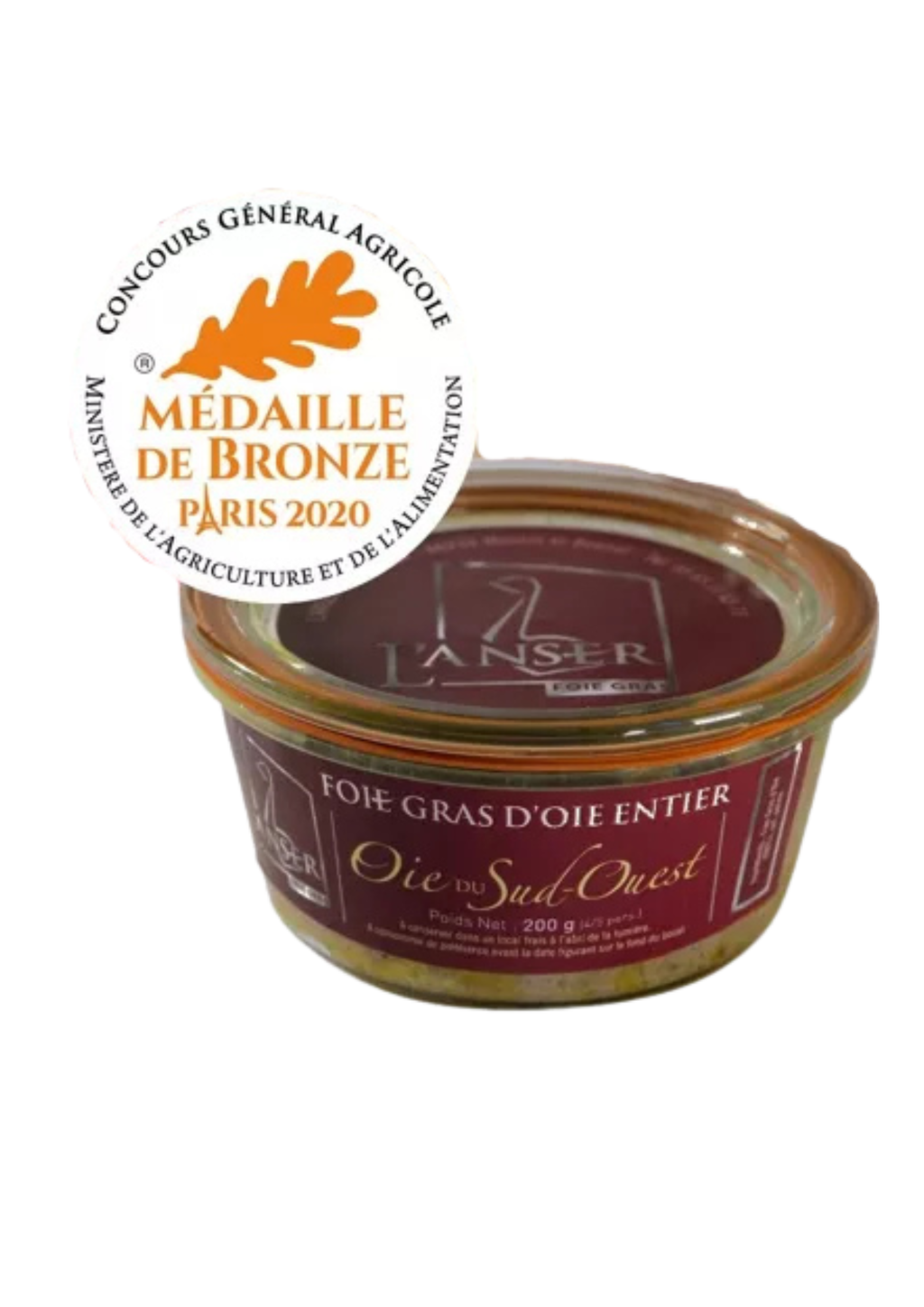 Foie gras de oca entero 200g - L'Anser
