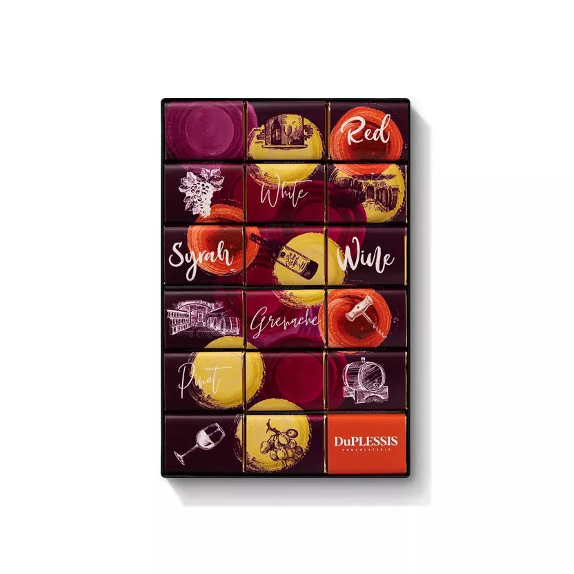 Coffret de 18 Napolitains chocolat Noir "Vigneron" - Chocolaterie DuPLESSSIS