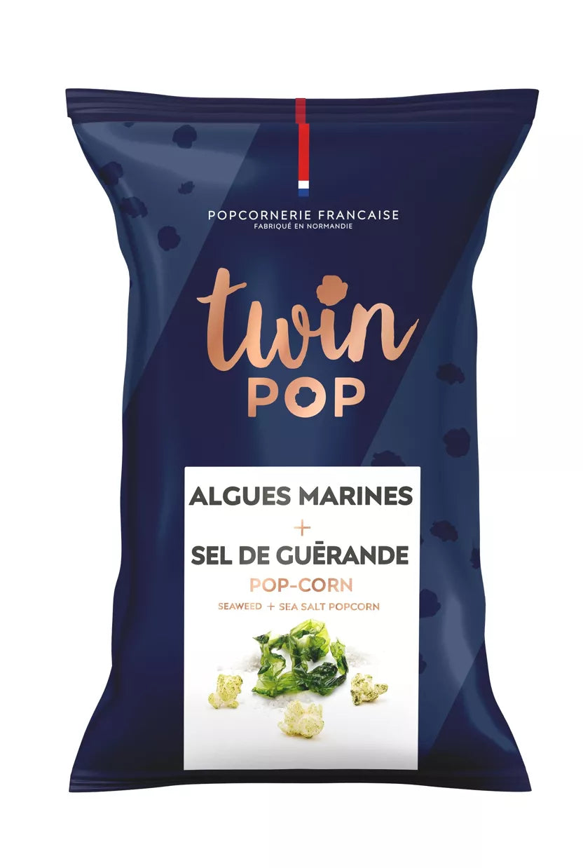 Pop Corn- Grand format- Algues Marines  & Sel de Guérande 70g- Twin Pop