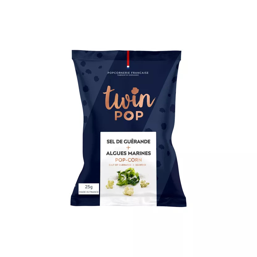 Pop Corn- Petit format- Algues Marines  & Sel de Guérande 25g- Twin Pop