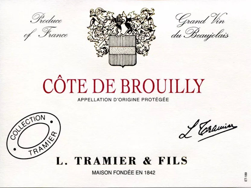 Côte de Brouilly - Gamay - Vin Rouge Beaujolais l Domaine Tramier