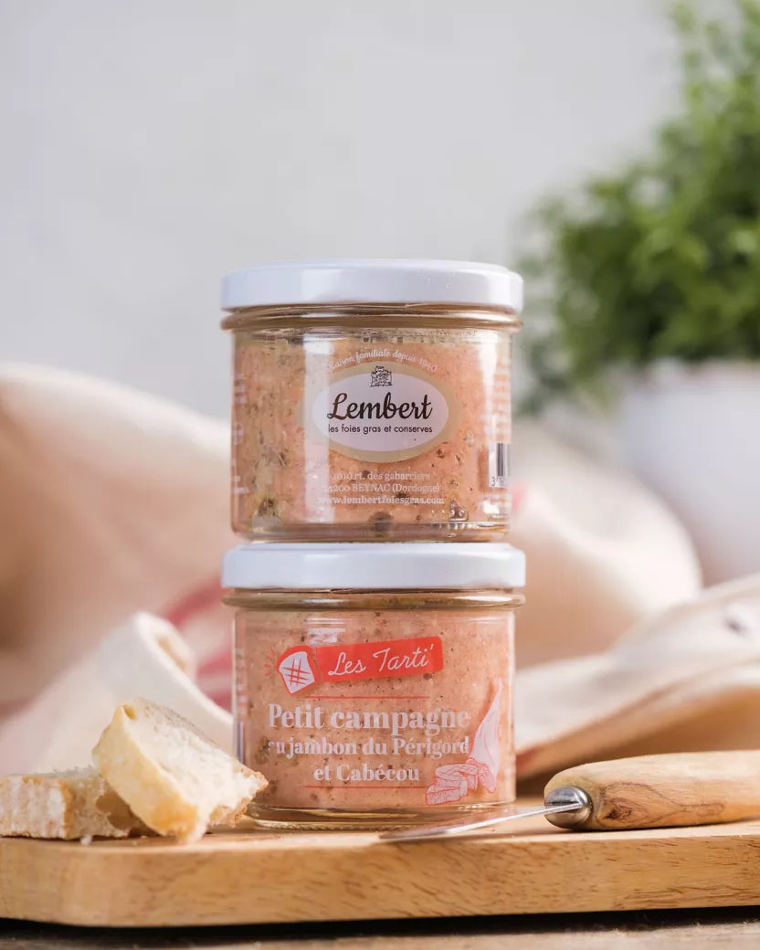 Pequeño untable campestre con jamón de Périgord y queso Cabécou - Maison Lembert 