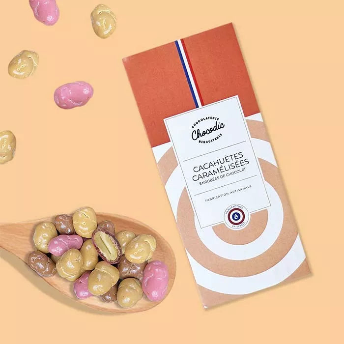 Mini pack de cacahuetes caramelizados cubiertos de chocolate - Chocodic