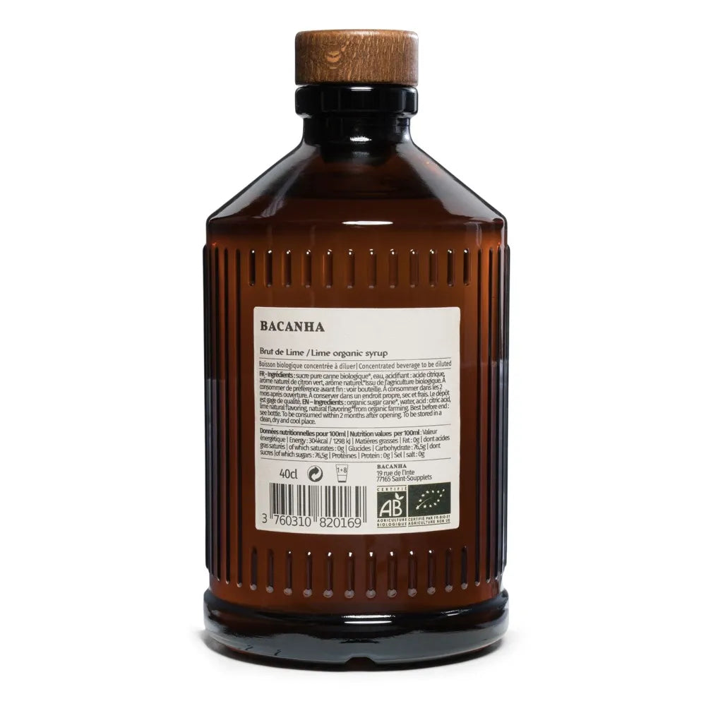 Sirop Brut de Citron Vert Bio - Bacanha