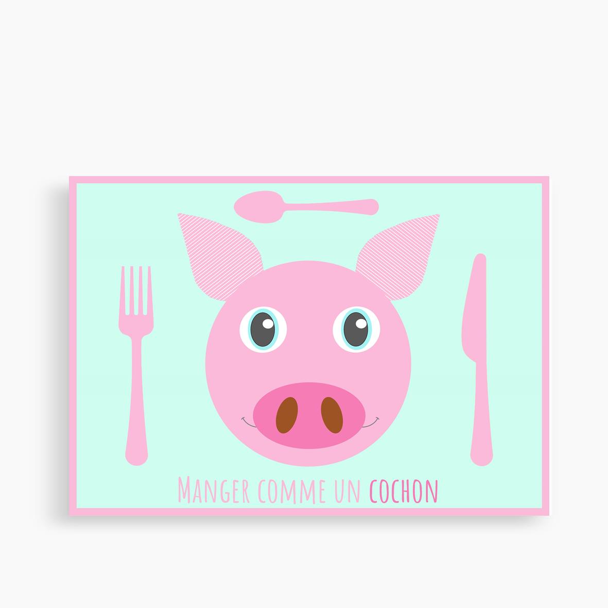Set de Table FR - Cochon - Little Bourricot