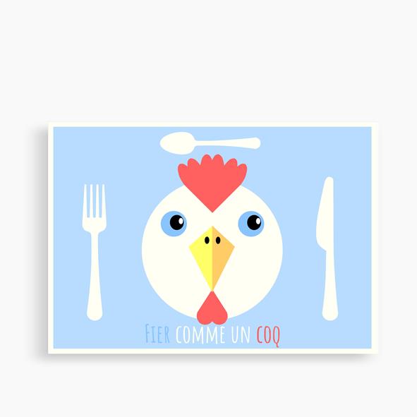 Set de Table - Coq - Little Bourricot