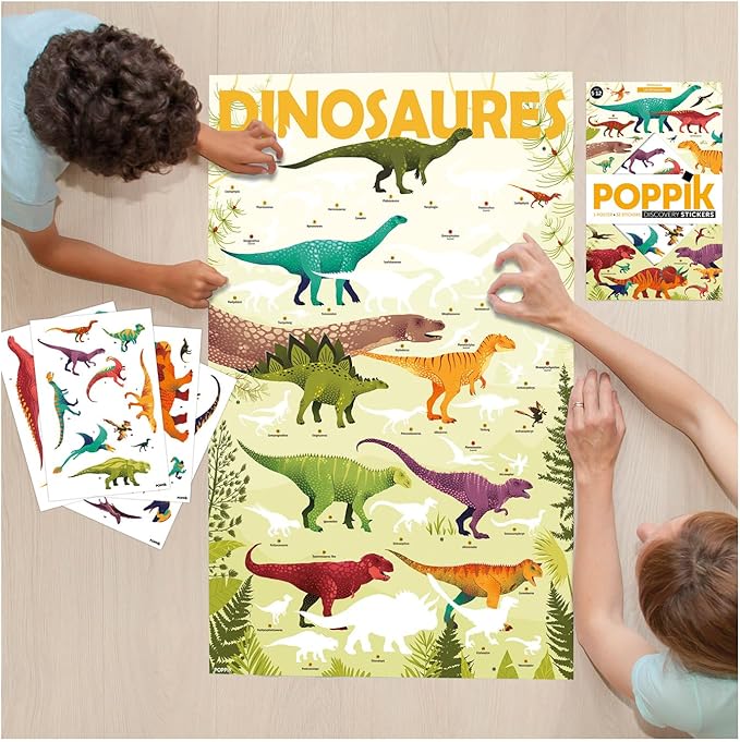 Póster de pegatinas de dinosaurios - Poppik