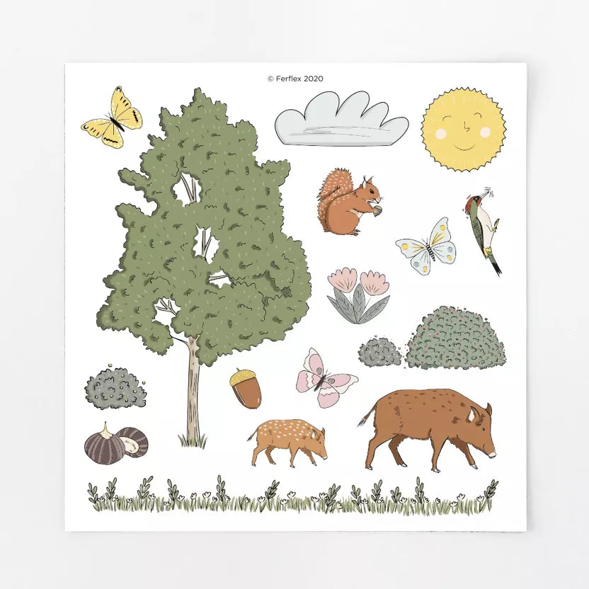 57 magnets "Dans la forêt" - Ferflex