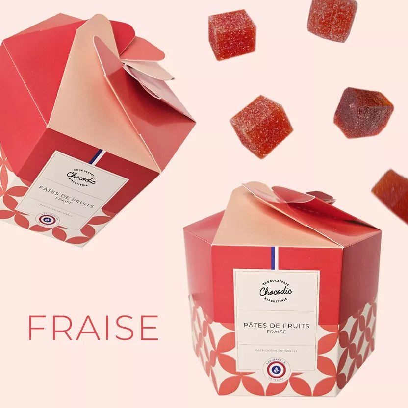 Coffret Pâtes de fruits Fraise - Chocodic