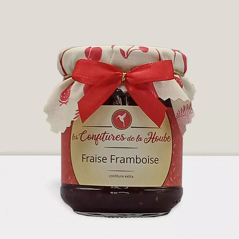 Confiture extra Fraise Framboise 220g - Les Confitures de la Hoube