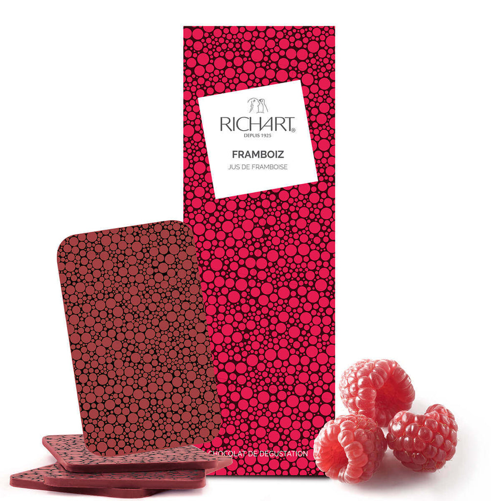 Tablette de Chocolat Framboise Dégustation - Chocolatier Richart