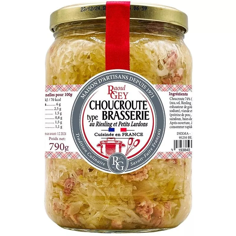 Choucroute Brasserie Aux Lardons Riesling - Maison Raoul Gey