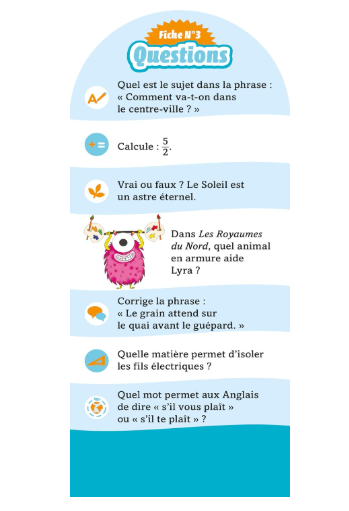 350 quiz pour réviser du CM1 au CM2 (9-10 ans) - Les Incollables