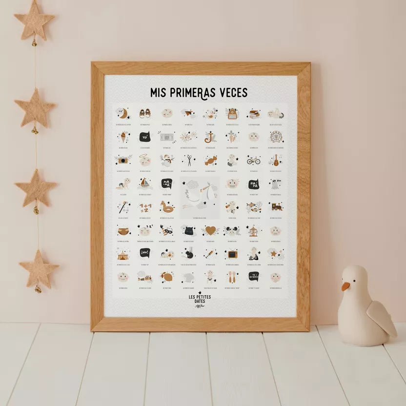 Affiche "Mis Primeras veces" + tampon - Les Petites Dates