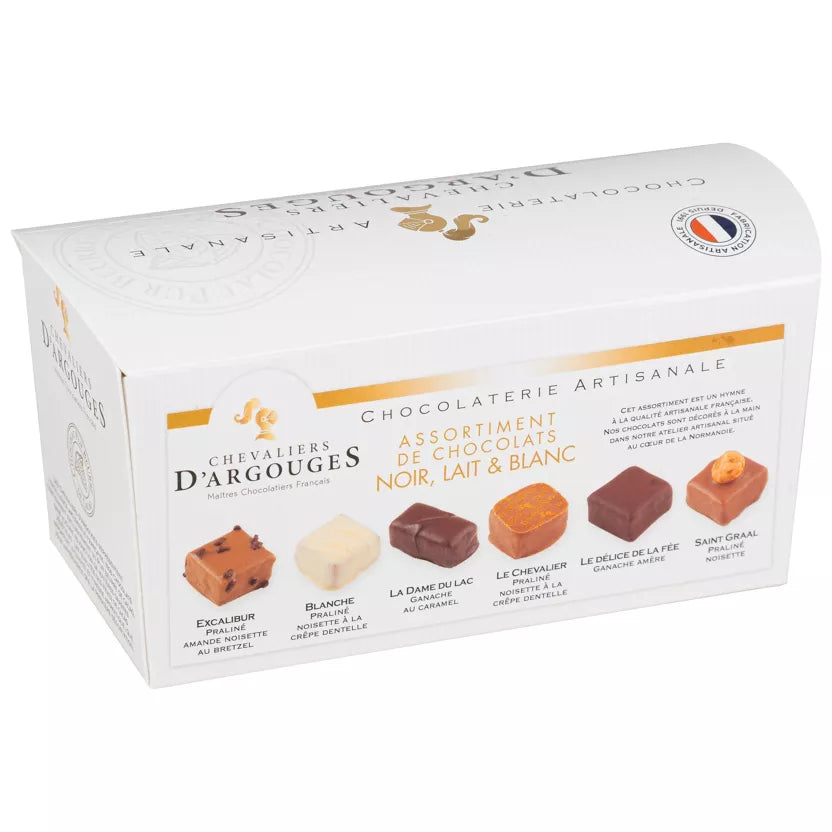 Ballotin 18 Chocolat Noir/ Blanc/ Lait - Chevaliers d'Argouges