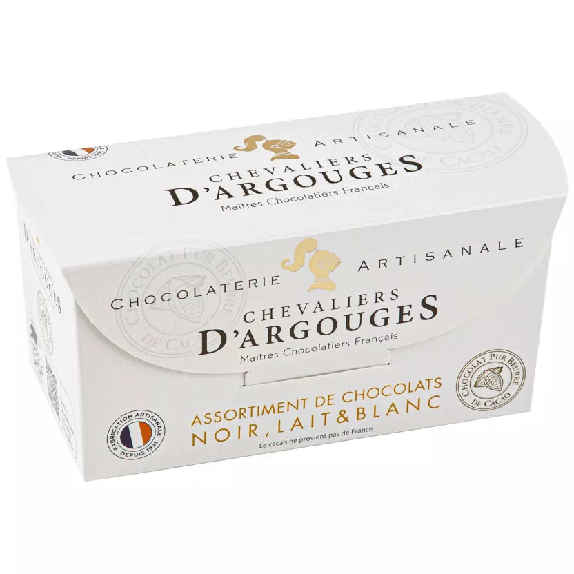 Ballotin 18 Chocolat Noir/ Blanc/ Lait - Chevaliers d'Argouges