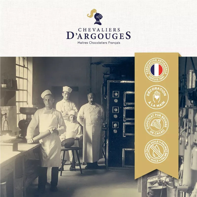 Ballotin 18 Chocolat Noir/ Blanc/ Lait - Chevaliers d'Argouges