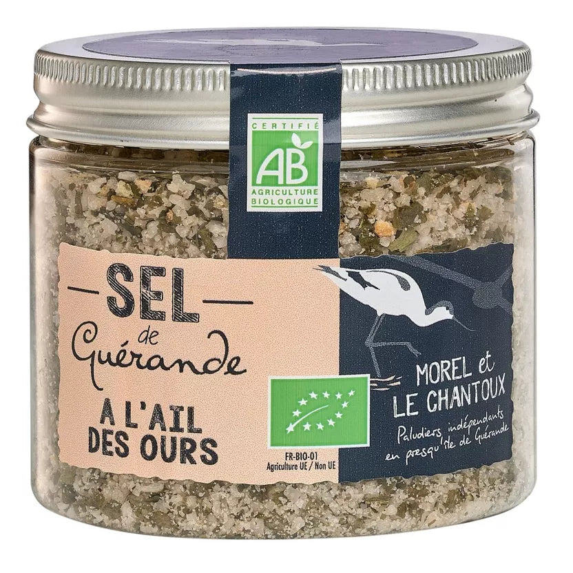 Sal de Guérande con ajos silvestres - L'Atelier du Sel - Morel y Le Chantoux