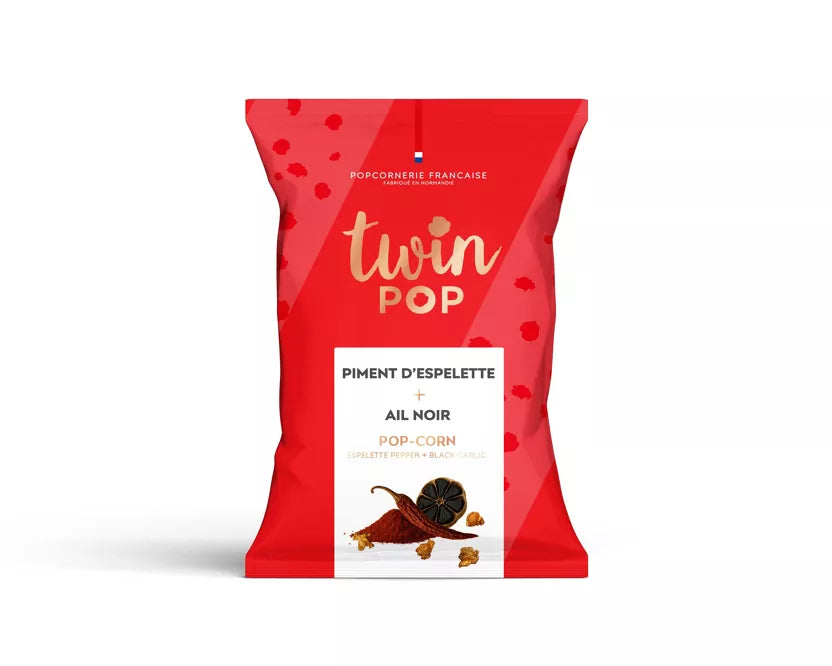 Palomitas - Tamaño pequeño - Pimiento de Espelette y ajo negro 28g - Twin Pop