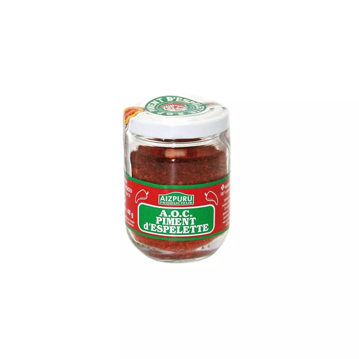 Piment d'Espelette AOP poudre bocal 40g