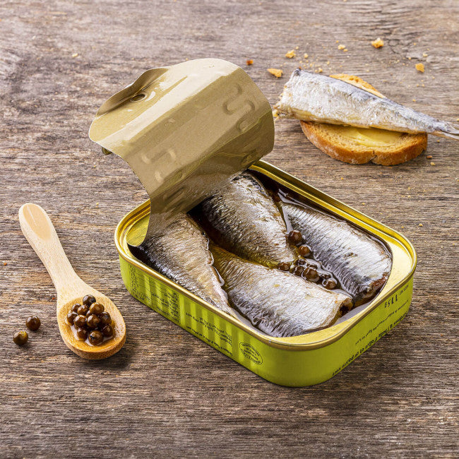 Sardinas en aceite de oliva y pimienta verde - La Belle Iloise