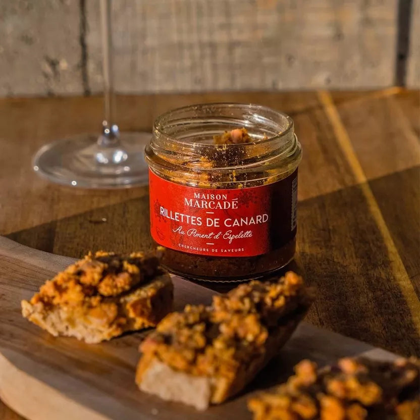 Rillettes de canard au piment d’espelette – 90g - Maison Marcadé