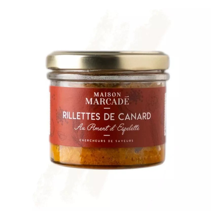 Rillettes de canard au piment d’espelette – 90g - Maison Marcadé