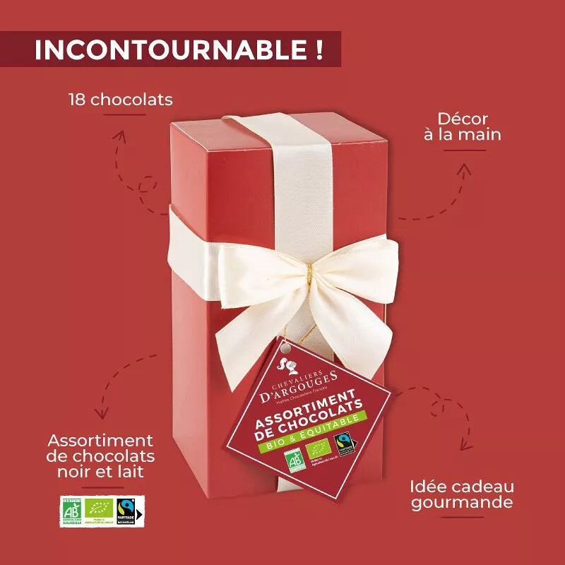 Ballotin BIO Chocolat Noir 72% & Lait 33% - Chevaliers d'Argouges