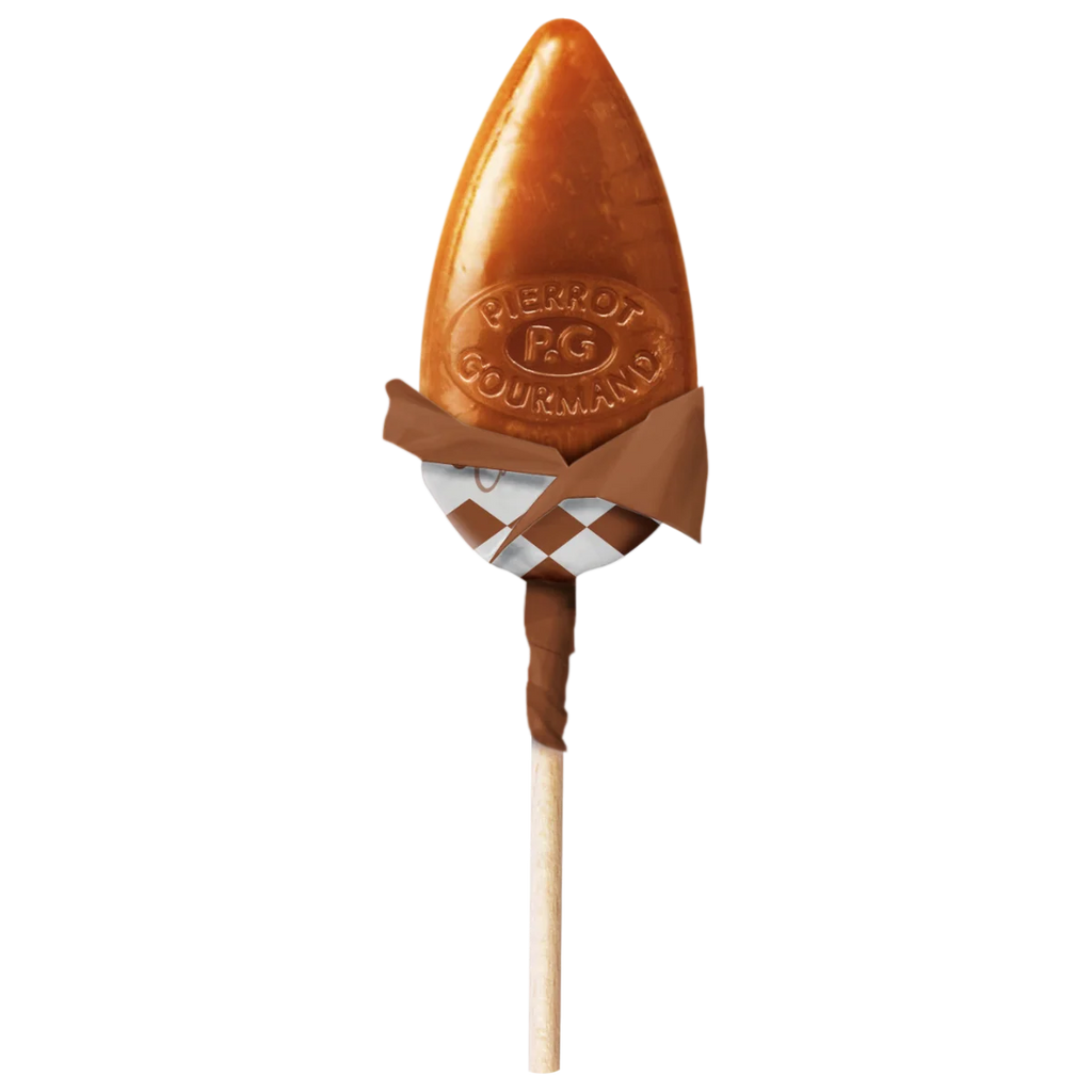 Etui de 10 sucettes Caramel au lait frais - Pierrot Gourmand