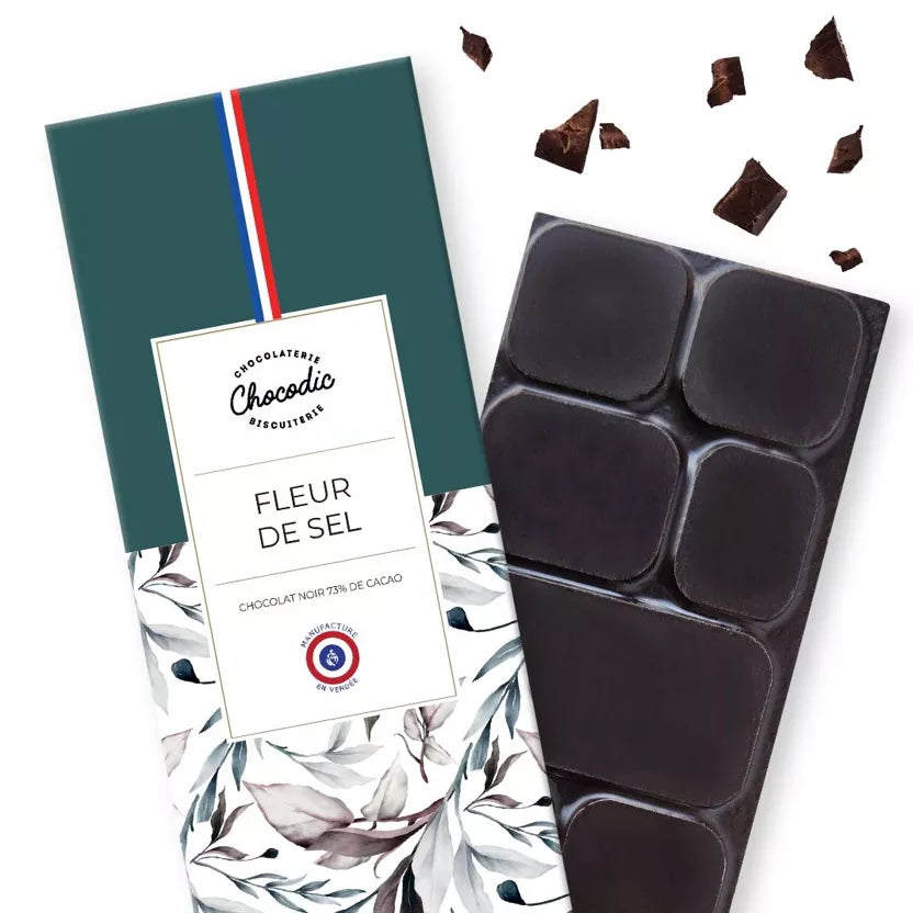 Tablette de chocolat noir 73% & fleur de sel - Chocodic
